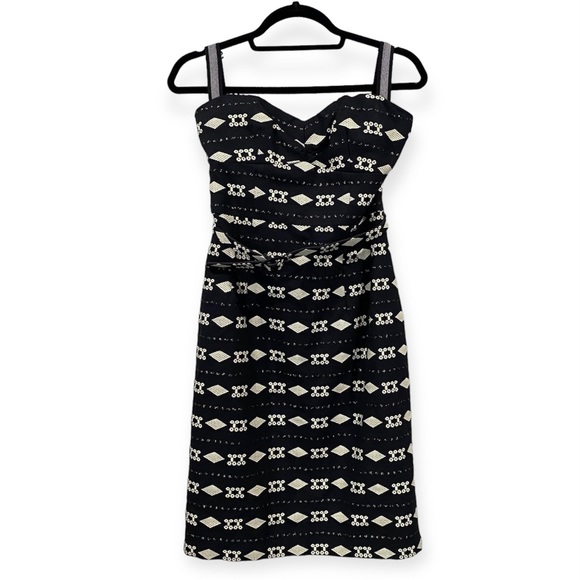 Nanette Lepore Dresses & Skirts - Nanette Lepore Strapless Abstract Print Belted Dress Sweetheart Neckline Size 4